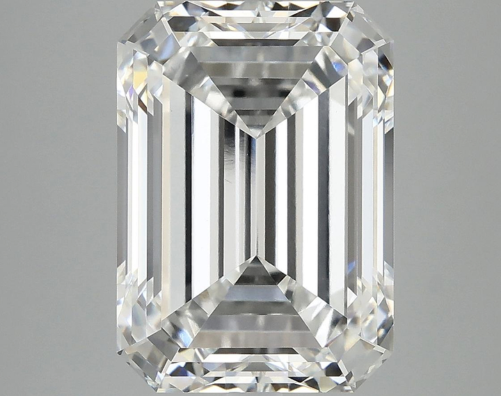 7.29 Carat Emerald Shaped Ideal Cut VVS2 IGI Certified Lab Grown Diamond