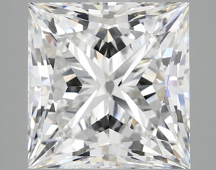4.03 Carat Princess Shaped Ideal Cut VVS2 IGI Certified Lab Grown Diamond
