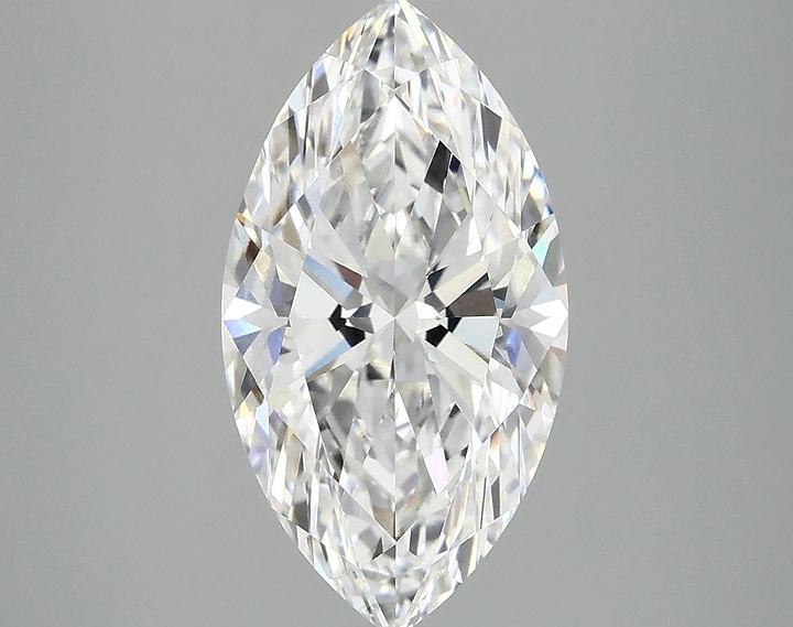 3.06 Carat Marquise Shaped Excellent Cut VVS2 IGI Certified Lab Grown Diamond