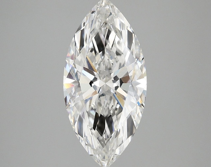 3.07 Carat Marquise Shaped Excellent Cut VVS2 IGI Certified Lab Grown Diamond