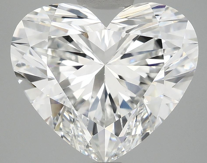 6.08 Carat Heart Shaped Ideal Cut VVS2 IGI Certified Lab Grown Diamond