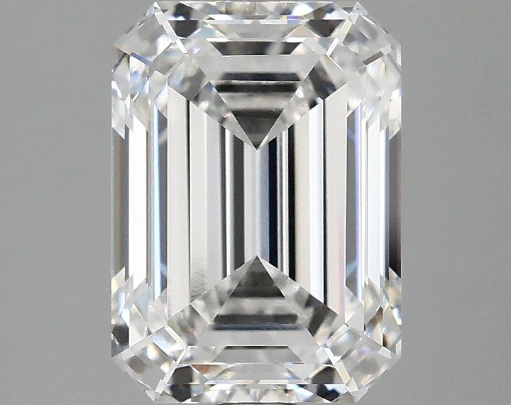 3.07 Carat Emerald Shaped Excellent Cut VVS2 IGI Certified Lab Grown Diamond