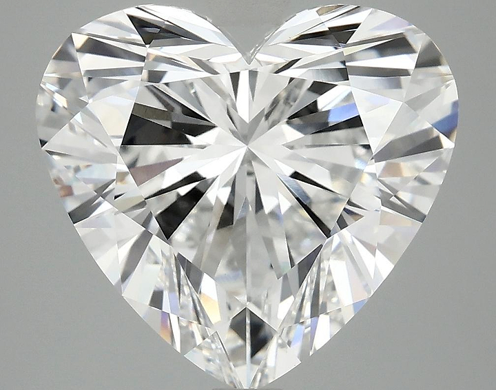 6.02 Carat Heart Shaped Ideal Cut VVS2 IGI Certified Lab Grown Diamond