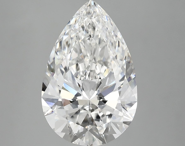4.04 Carat Pear Shaped Excellent Cut VVS2 IGI Certified Lab Grown Diamond