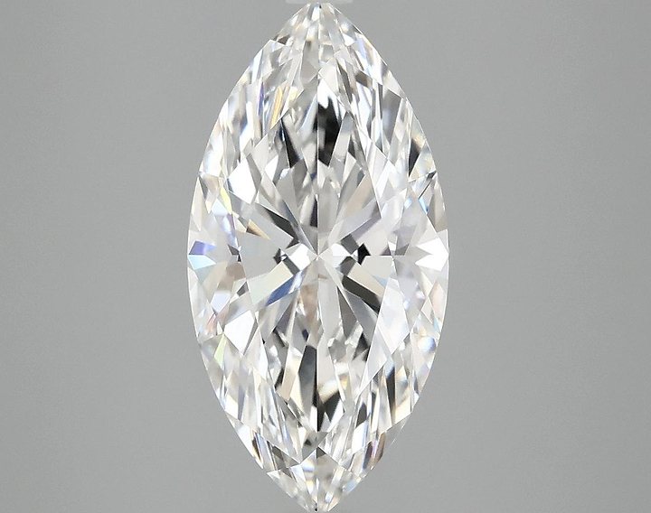 3.02 Carat Marquise Shaped Ideal Cut VVS2 IGI Certified Lab Grown Diamond