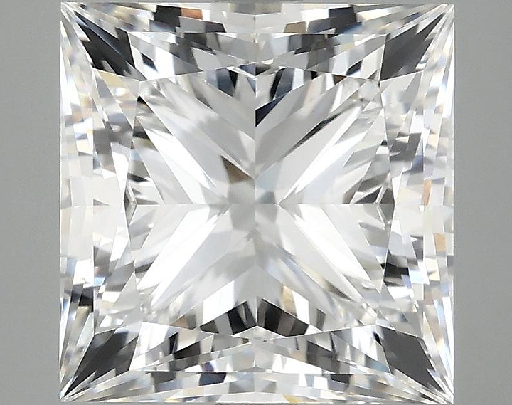 5.08 Carat Princess Shaped Ideal Cut VVS2 IGI Certified Lab Grown Diamond
