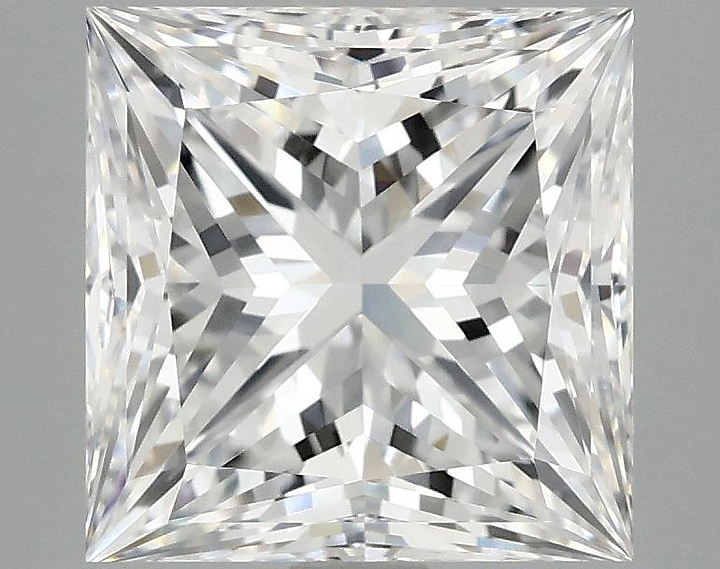 4.05 Carat Princess Shaped Ideal Cut VVS2 IGI Certified Lab Grown Diamond