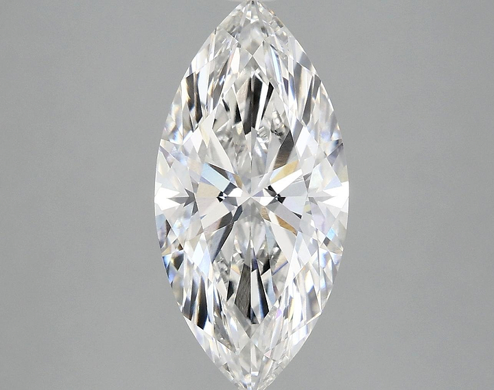 3.04 Carat Marquise Shaped Excellent Cut VVS2 IGI Certified Lab Grown Diamond