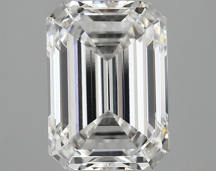 3.08 Carat Emerald Shaped Ideal Cut SI1 IGI Certified Lab Grown Diamond