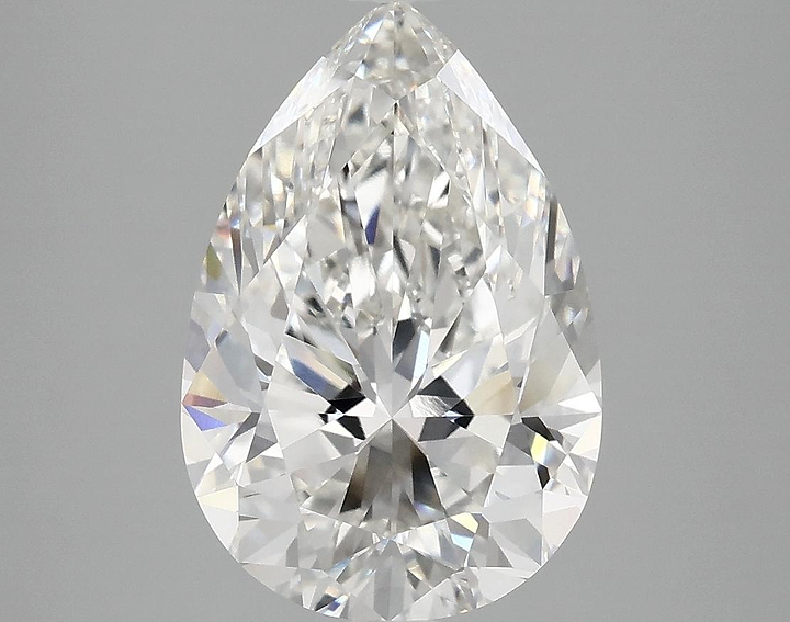 4.08 Carat Pear Shaped Excellent Cut VVS2 IGI Certified Lab Grown Diamond