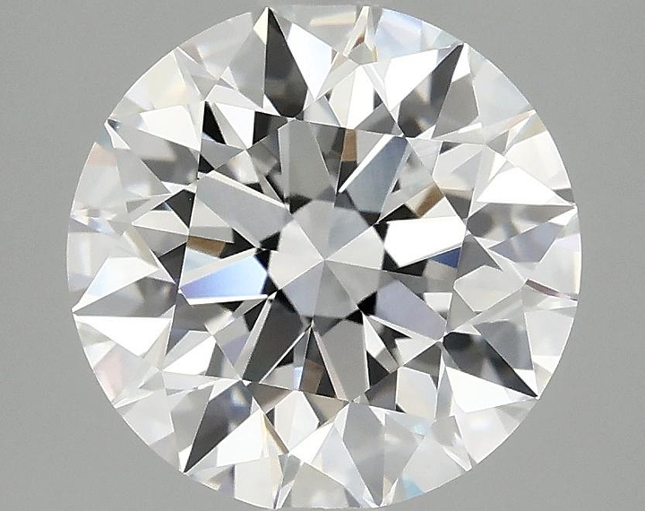 3.08 Carat Round Shaped Excellent Cut VVS2 IGI Certified Lab Grown Diamond