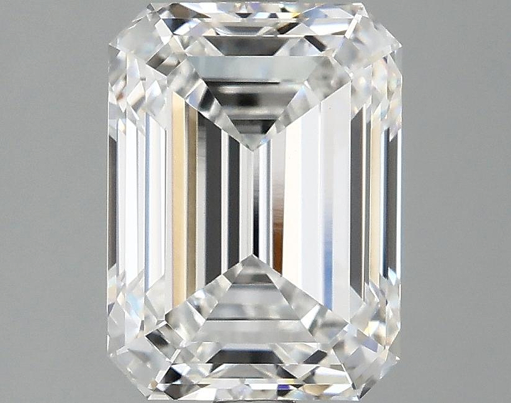 3.07 Carat Emerald Shaped Excellent Cut VVS2 IGI Certified Lab Grown Diamond