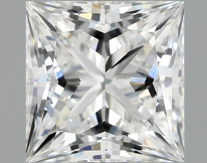 1.58 Carat Princess Shaped Ideal Cut VVS2 IGI Certified Lab Grown Diamond