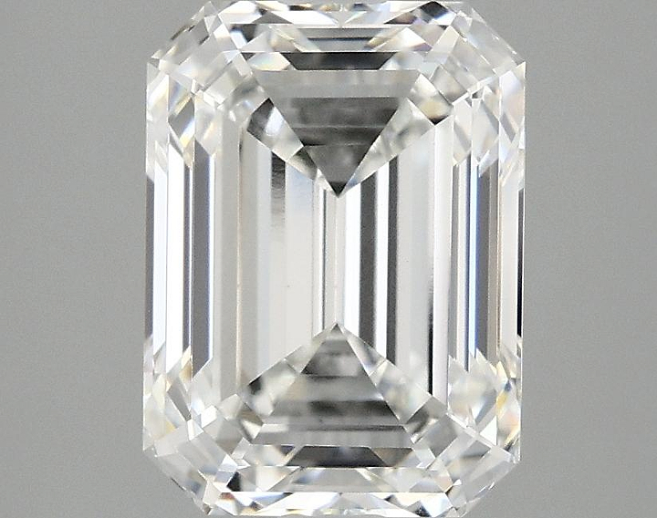3.09 Carat Emerald Shaped Excellent Cut VVS2 IGI Certified Lab Grown Diamond