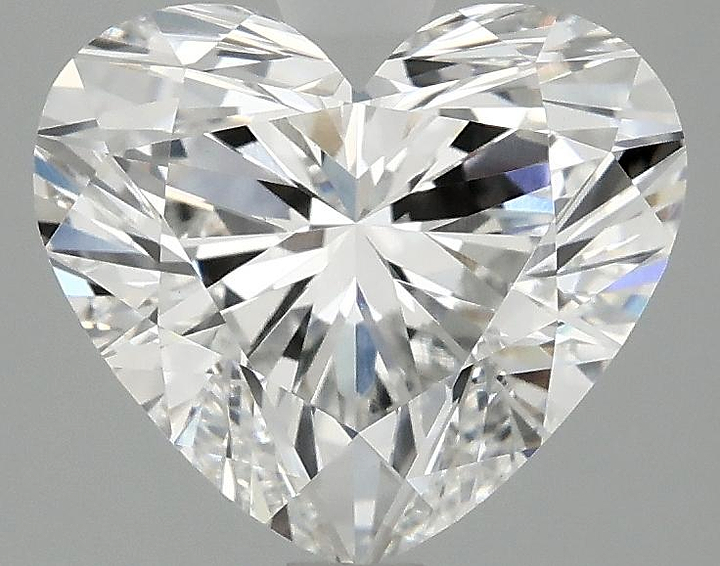3.02 Carat Heart Shaped Ideal Cut VVS2 IGI Certified Lab Grown Diamond