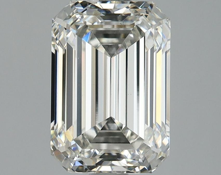 2.5 Carat Emerald Shaped Ideal Cut VVS2 IGI Certified Lab Grown Diamond