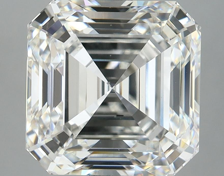 5.04 Carat Asscher Shaped Ideal Cut VVS2 IGI Certified Lab Grown Diamond
