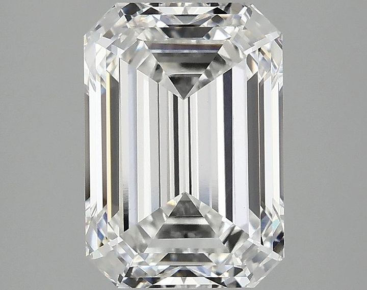 3.03 Carat Emerald Shaped Ideal Cut VVS2 IGI Certified Lab Grown Diamond