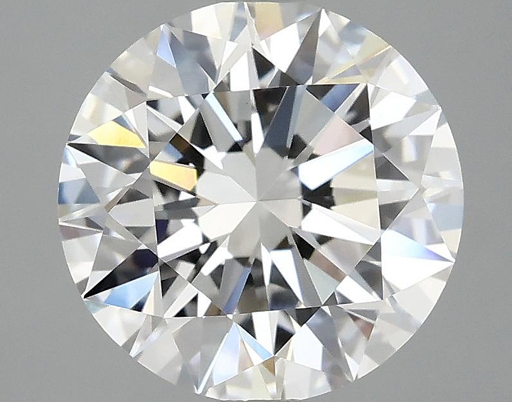 3.08 Carat Round Shaped Excellent Cut VVS2 IGI Certified Lab Grown Diamond