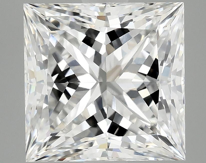 5.08 Carat Princess Shaped Ideal Cut VVS2 IGI Certified Lab Grown Diamond