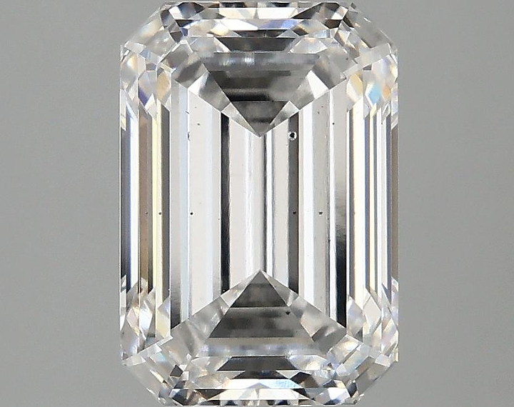 3.07 Carat Emerald Shaped Ideal Cut SI1 IGI Certified Lab Grown Diamond