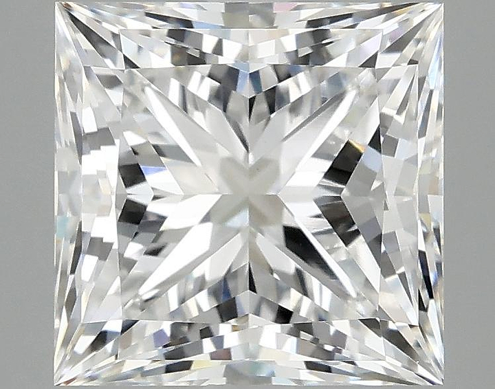 4.06 Carat Princess Shaped Ideal Cut VVS2 IGI Certified Lab Grown Diamond