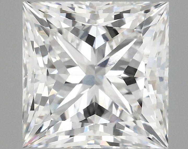 4.91 Carat Princess Shaped Ideal Cut VVS2 IGI Certified Lab Grown Diamond