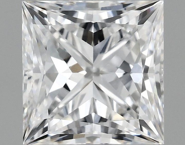 1.58 Carat Princess Shaped Ideal Cut VVS2 IGI Certified Lab Grown Diamond