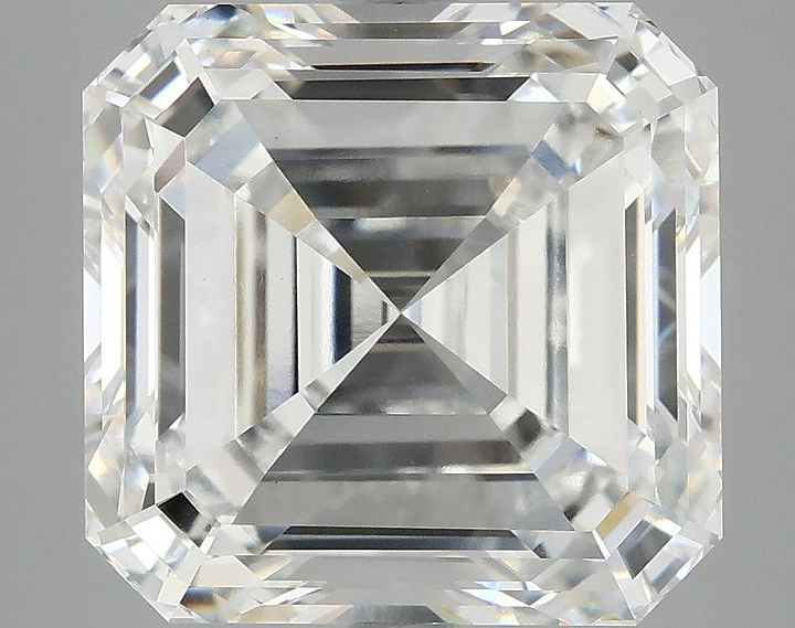 8.05 Carat Asscher Shaped Ideal Cut VVS2 IGI Certified Lab Grown Diamond