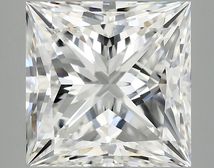 5.04 Carat Princess Shaped Ideal Cut VVS2 IGI Certified Lab Grown Diamond