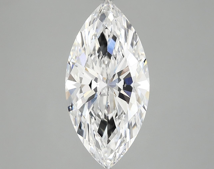 3.01 Carat Marquise Shaped Ideal Cut VVS2 IGI Certified Lab Grown Diamond