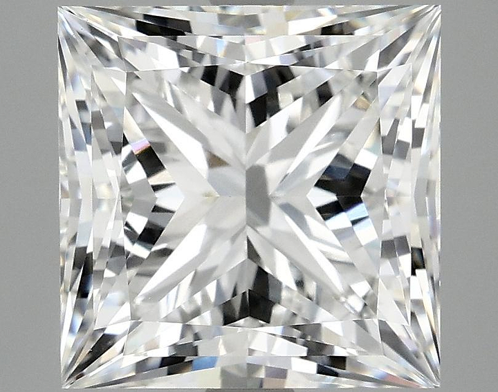 5.07 Carat Princess Shaped Ideal Cut VVS2 IGI Certified Lab Grown Diamond