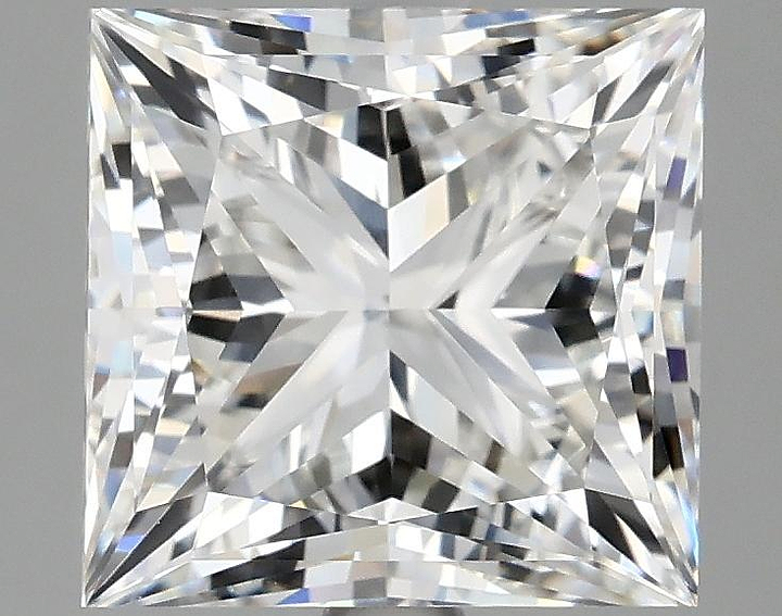 3.84 Carat Princess Shaped Ideal Cut VVS2 IGI Certified Lab Grown Diamond
