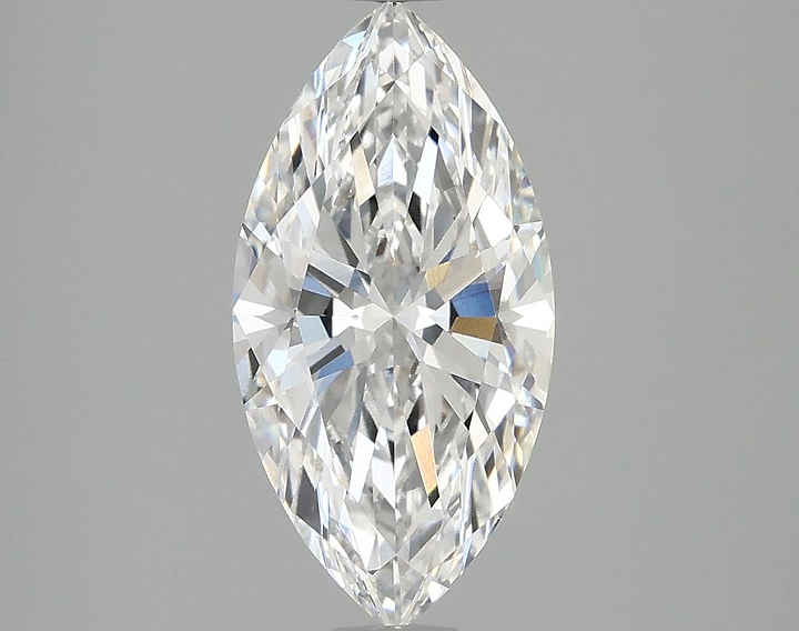 2.05 Carat Marquise Shaped Ideal Cut VVS2 IGI Certified Lab Grown Diamond