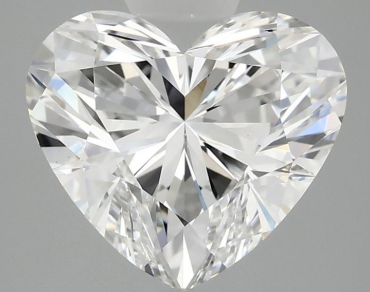 3.02 Carat Heart Shaped Ideal Cut VVS2 IGI Certified Lab Grown Diamond