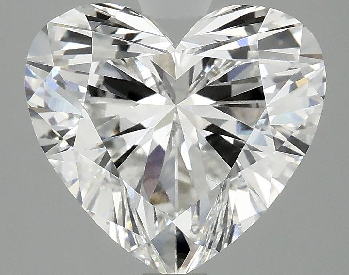 3.09 Carat Heart Shaped Ideal Cut VVS2 IGI Certified Lab Grown Diamond