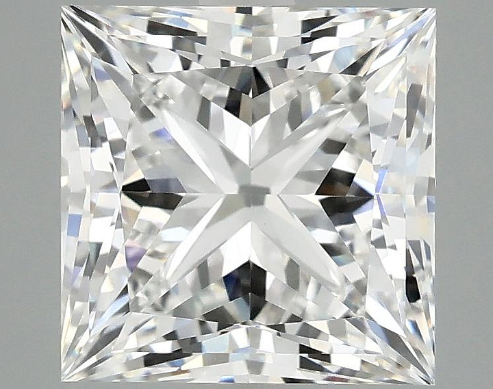 4.09 Carat Princess Shaped Ideal Cut VVS2 IGI Certified Lab Grown Diamond