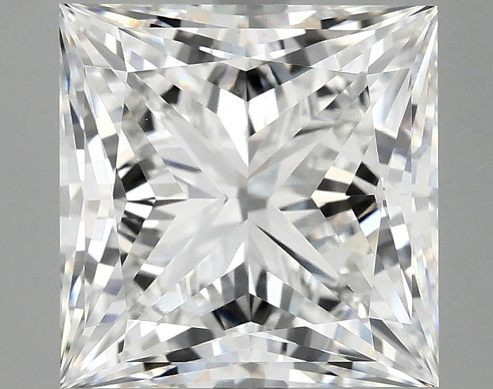 5.07 Carat Princess Shaped Ideal Cut VVS2 IGI Certified Lab Grown Diamond