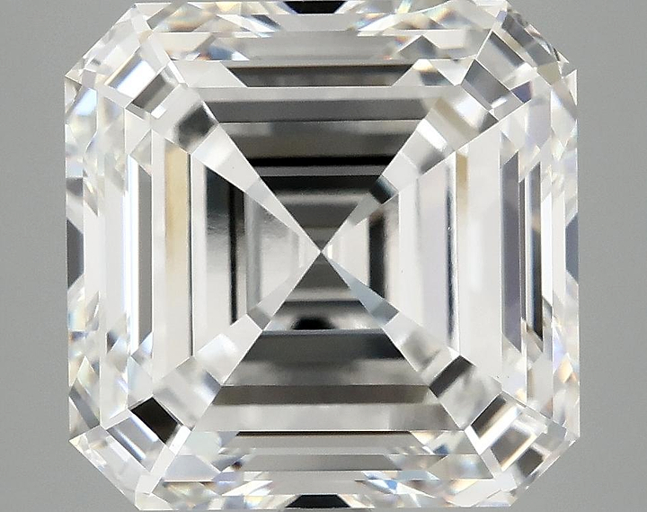 7.8 Carat Asscher Shaped Ideal Cut VVS2 IGI Certified Lab Grown Diamond