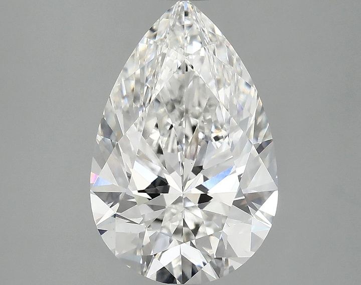 3.84 Carat Pear Shaped Excellent Cut VVS2 IGI Certified Lab Grown Diamond