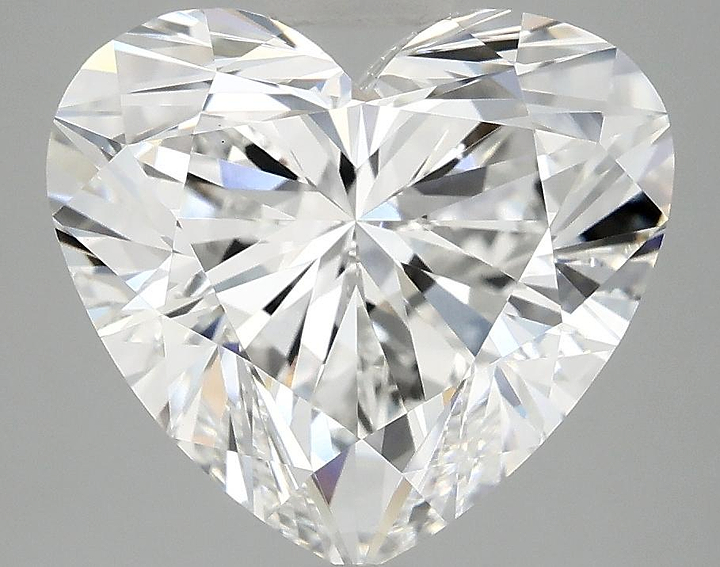 5.09 Carat Heart Shaped Ideal Cut VVS2 IGI Certified Lab Grown Diamond