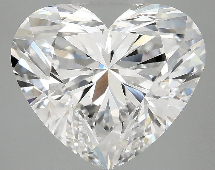 5.05 Carat Heart Shaped Ideal Cut VVS2 IGI Certified Lab Grown Diamond