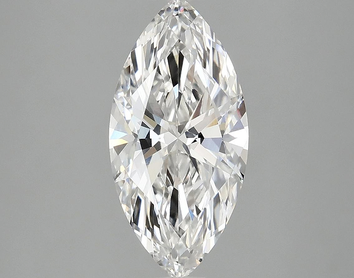 2.03 Carat Marquise Shaped Excellent Cut VVS2 IGI Certified Lab Grown Diamond