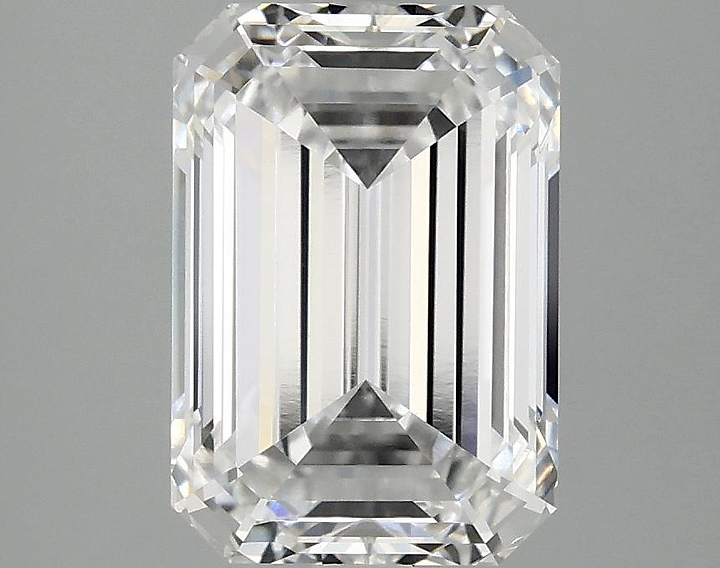 3.09 Carat Emerald Shaped Ideal Cut VVS2 IGI Certified Lab Grown Diamond