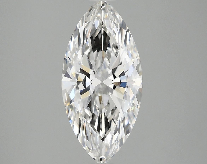 2.07 Carat Marquise Shaped Excellent Cut VVS2 IGI Certified Lab Grown Diamond
