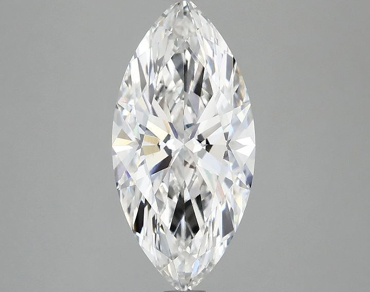 2.55 Carat Marquise Shaped Excellent Cut VVS2 IGI Certified Lab Grown Diamond