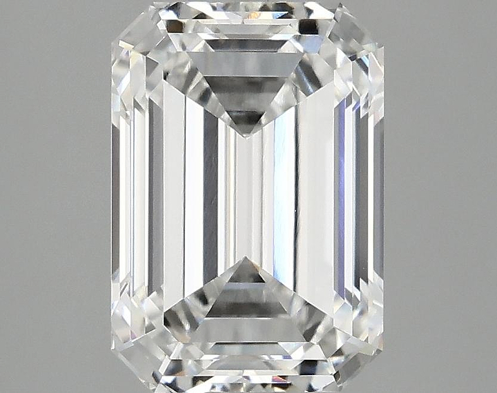 3.06 Carat Emerald Shaped Ideal Cut VVS2 IGI Certified Lab Grown Diamond