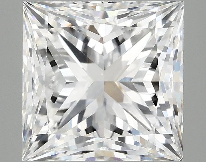 4.07 Carat Princess Shaped Ideal Cut VVS2 IGI Certified Lab Grown Diamond