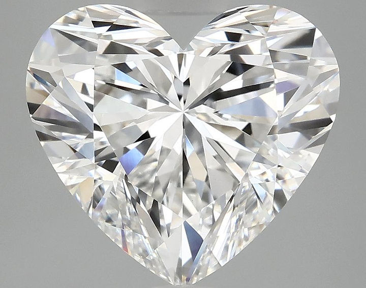 5.09 Carat Heart Shaped Ideal Cut VVS2 IGI Certified Lab Grown Diamond