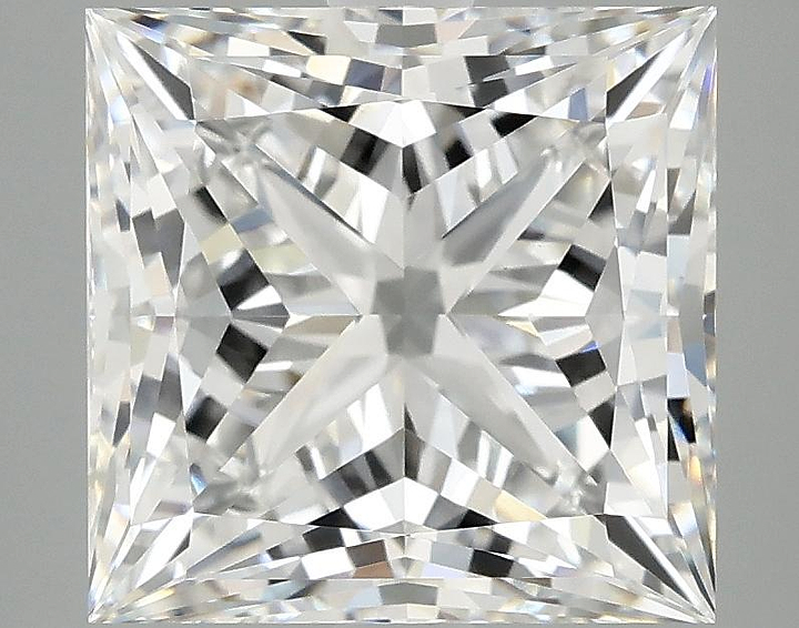 4.56 Carat Princess Shaped Ideal Cut VVS2 IGI Certified Lab Grown Diamond